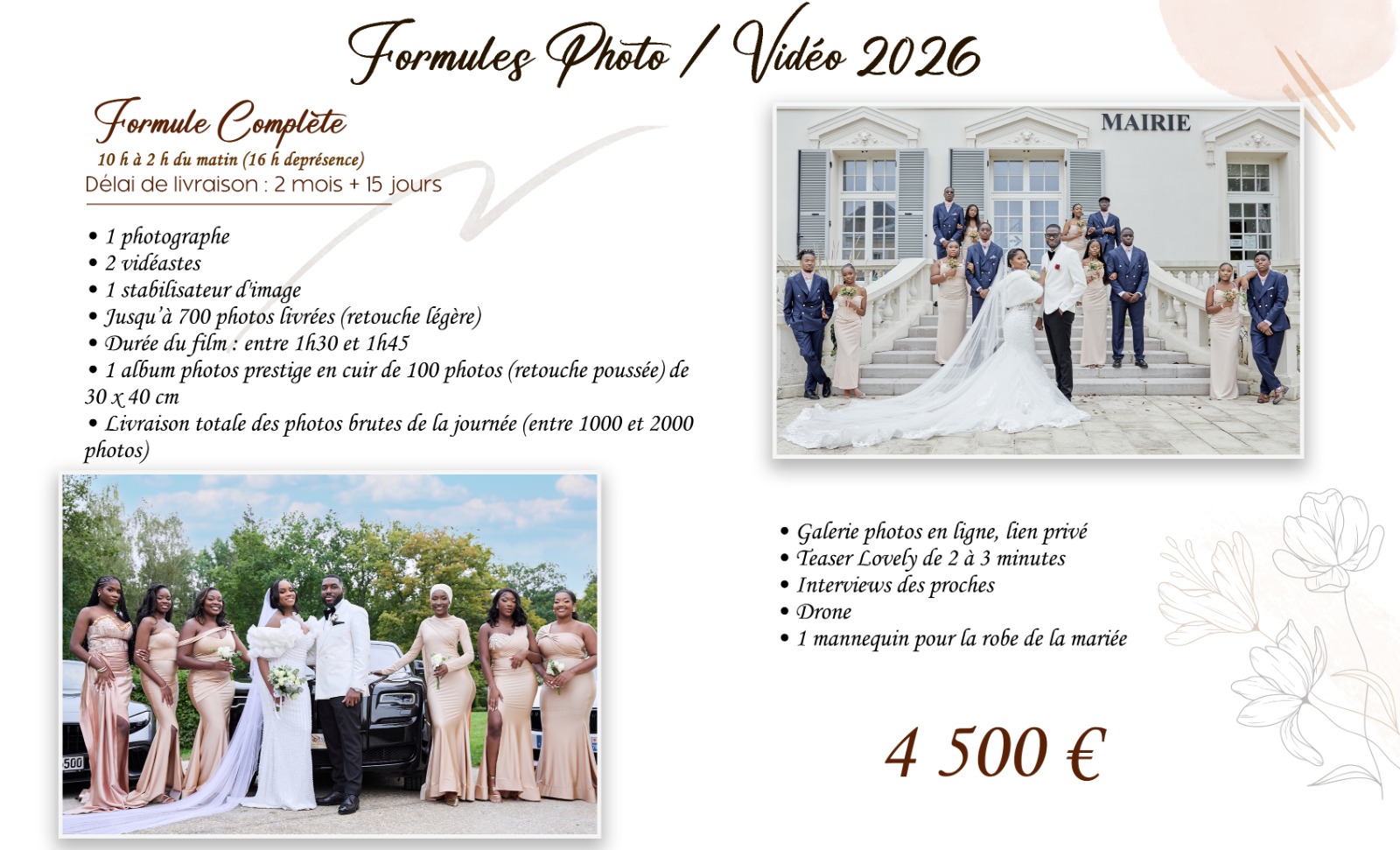 Formule complete , les marvelous wedding