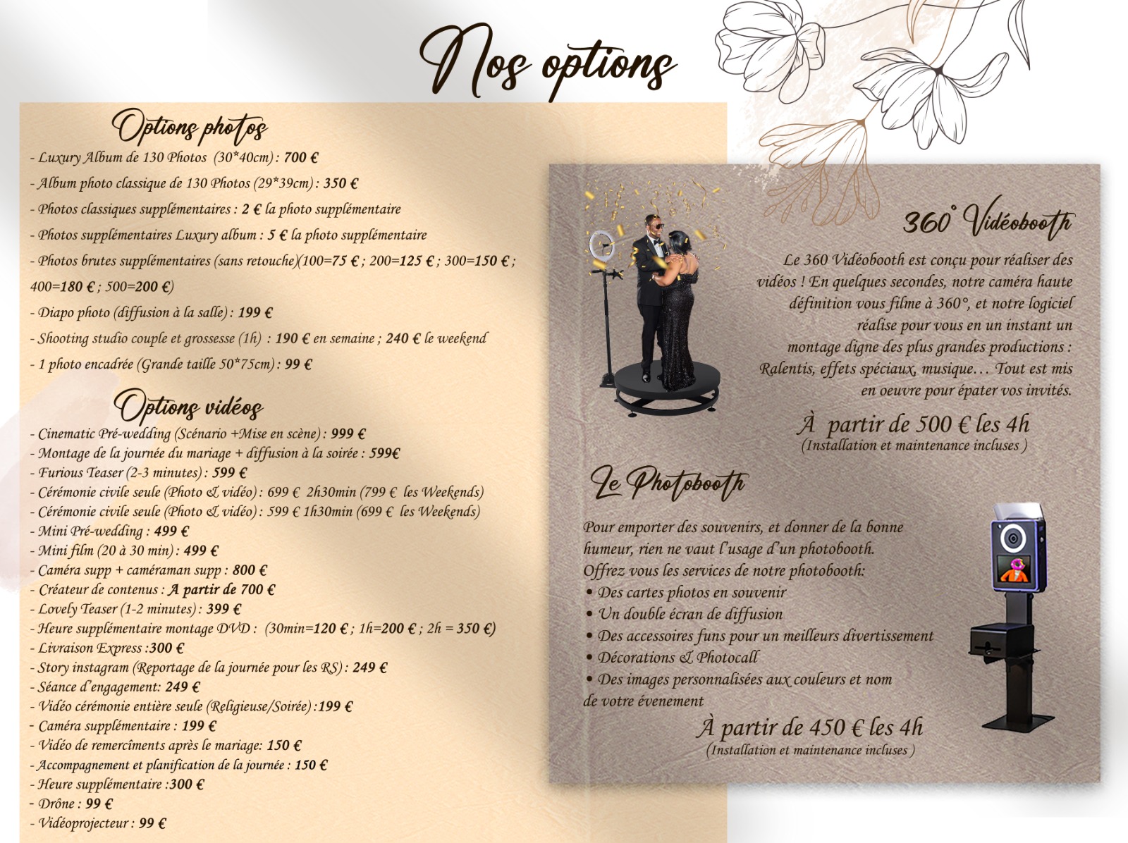 option mariage , les marvelous wedding